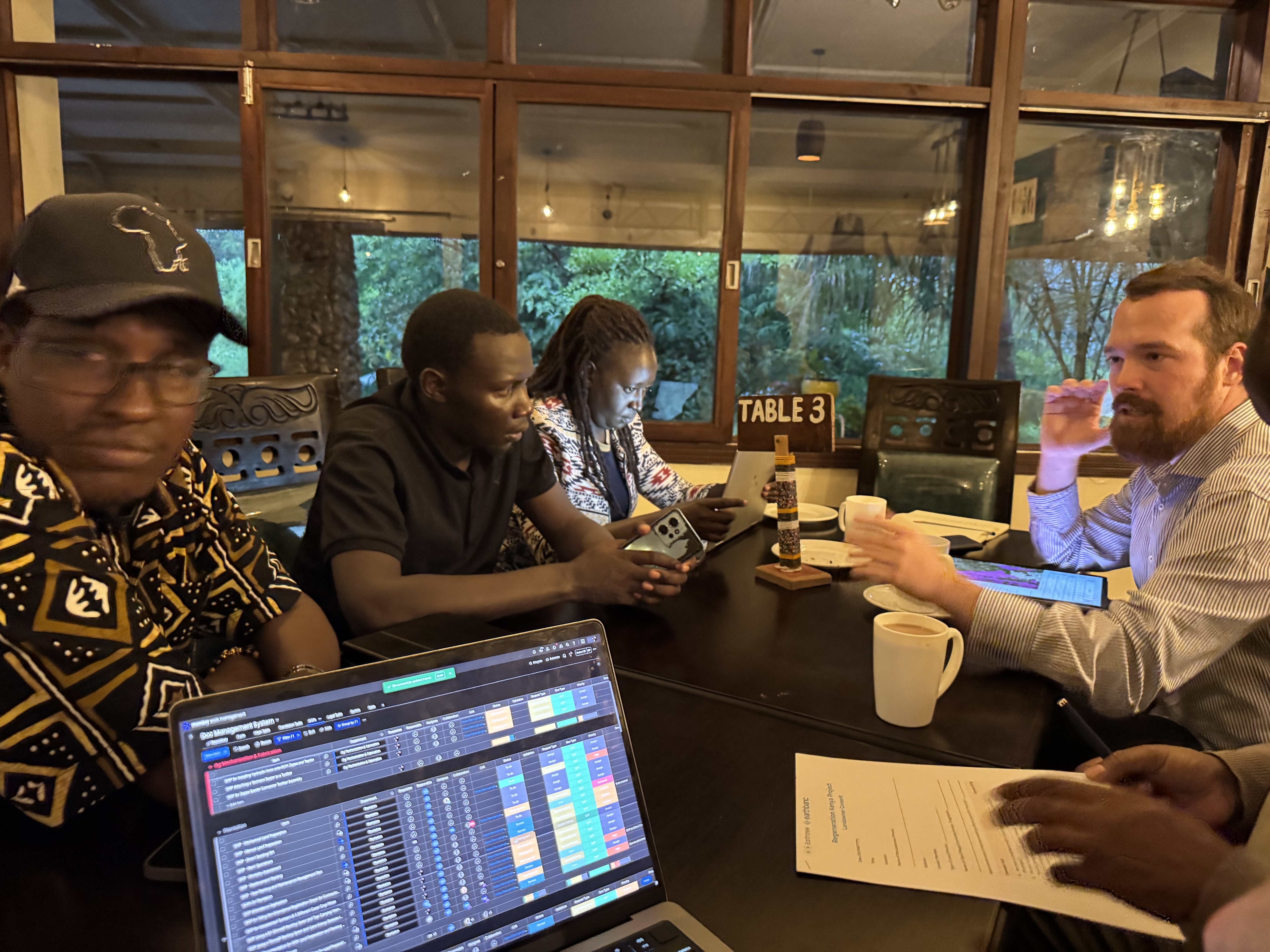 Earthbanc.io - Kenya team meeting at lodge